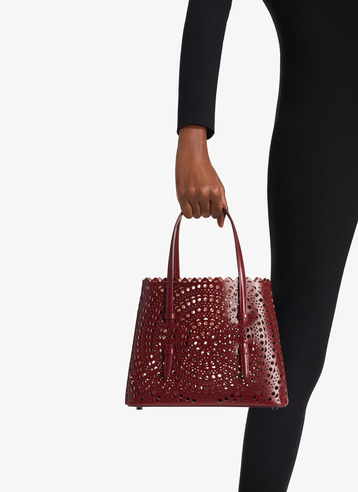 MINA 25 BAG IN VIENNE CALFSKIN ALAÏA GARNET RED MINA 25 BAG IN VIENNE CALFSKIN